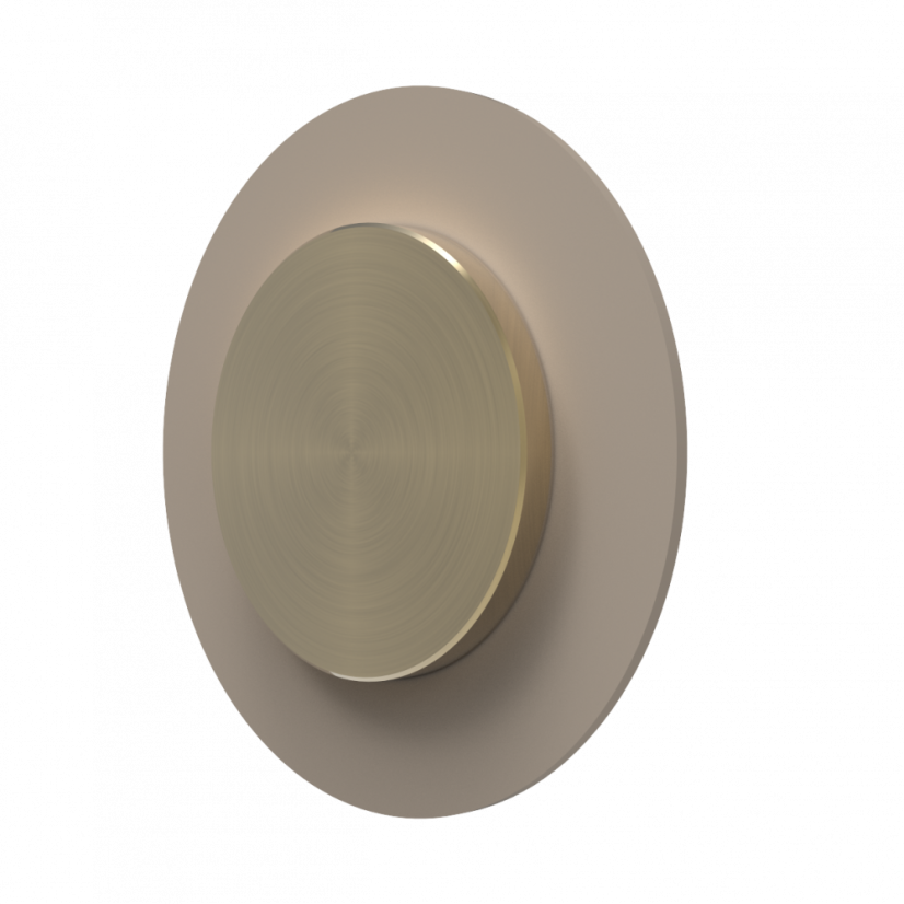 Designový kovový háček na oblečení Split - Farba: Pieskovo šedá, Veľkosť: L, Základna: Mosadz