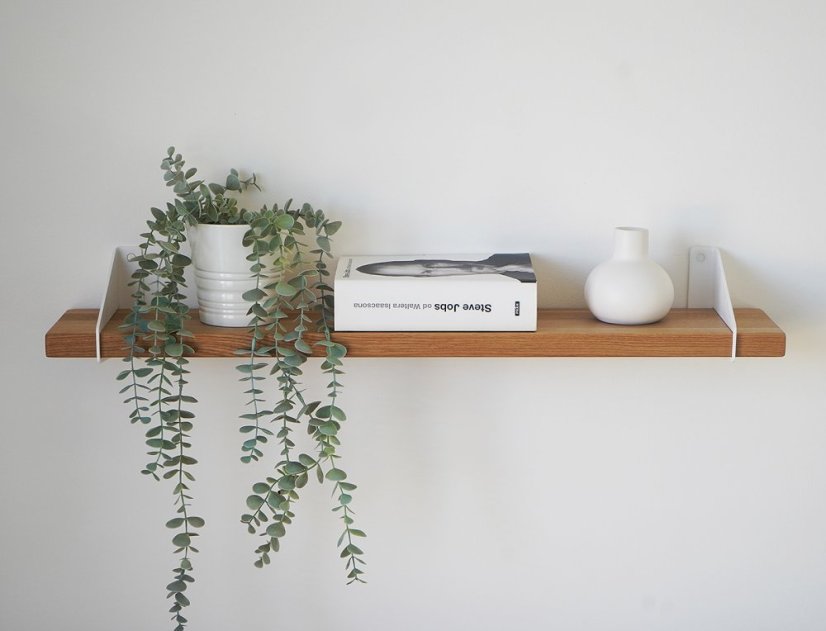 Nástenná polica z masívneho duba Dream - Dĺžka: 800 mm