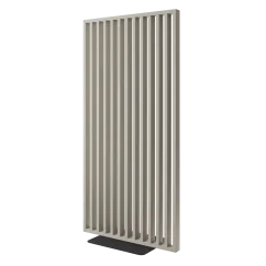 Samostatně stojící lamelová dělící stěna se základnou, kompletní sada, pískově béžová