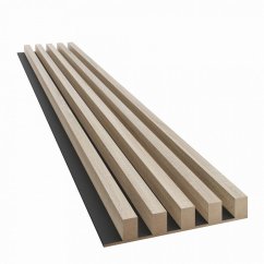 Akustický panel, podklad MDF deska, široká lamela, dub Sonoma, 30x275 cm