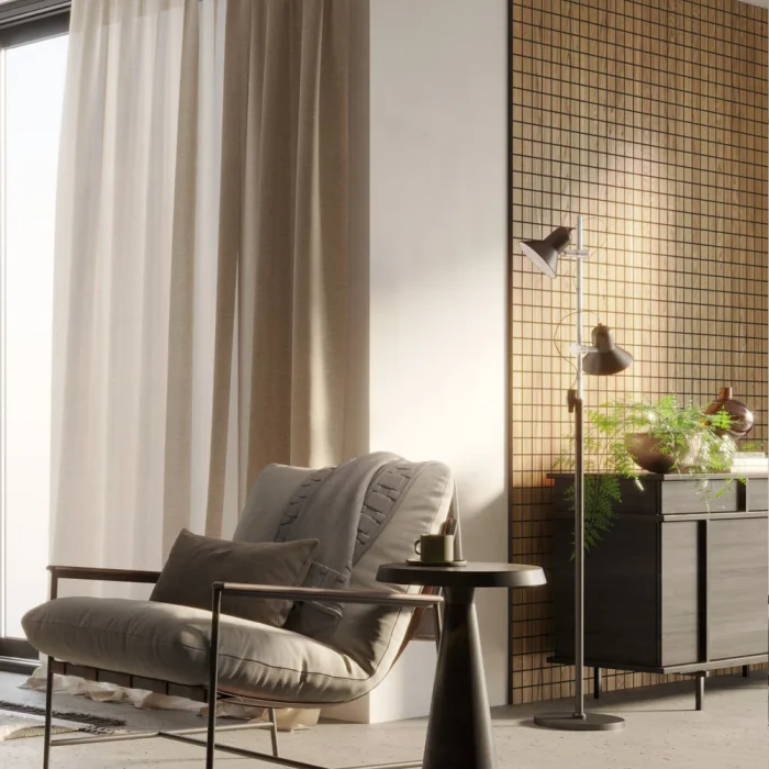 Designový obkladový panel s dubovou dýhou, vzor Bruges, 60x275 cm