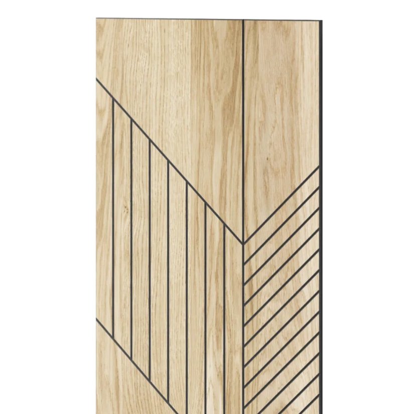 Designový obkladový panel s dubovou dýhou, vzor Stockholm, 60x275 cm
