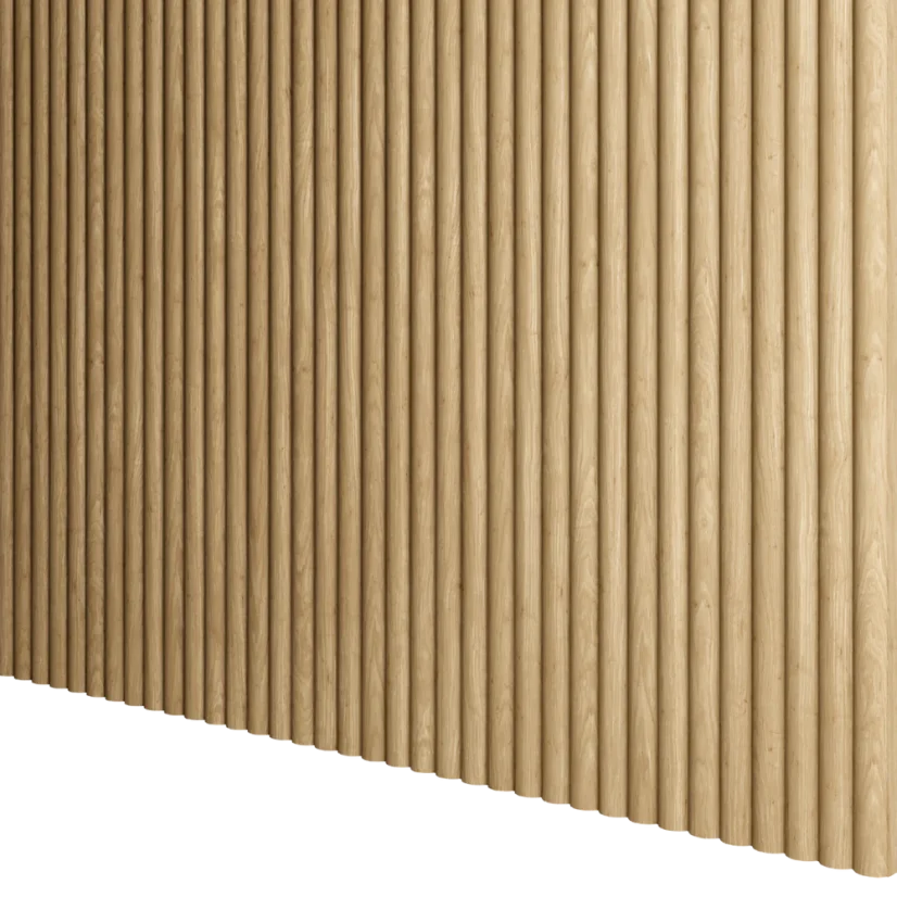Designový panel s mikrolamelami, tvar Vag, dub Natura, 12x275 cm