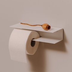 Kovový nástenný držiak na toaletný papier Berno biely