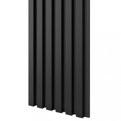 Akustický panel, podklad MDF deska, úzká lamela, černý mat, 30x275 cm