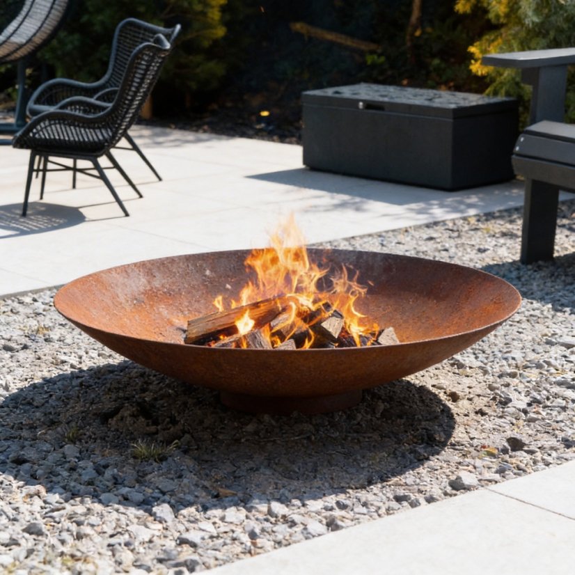 Zahradní cortenové ohniště
