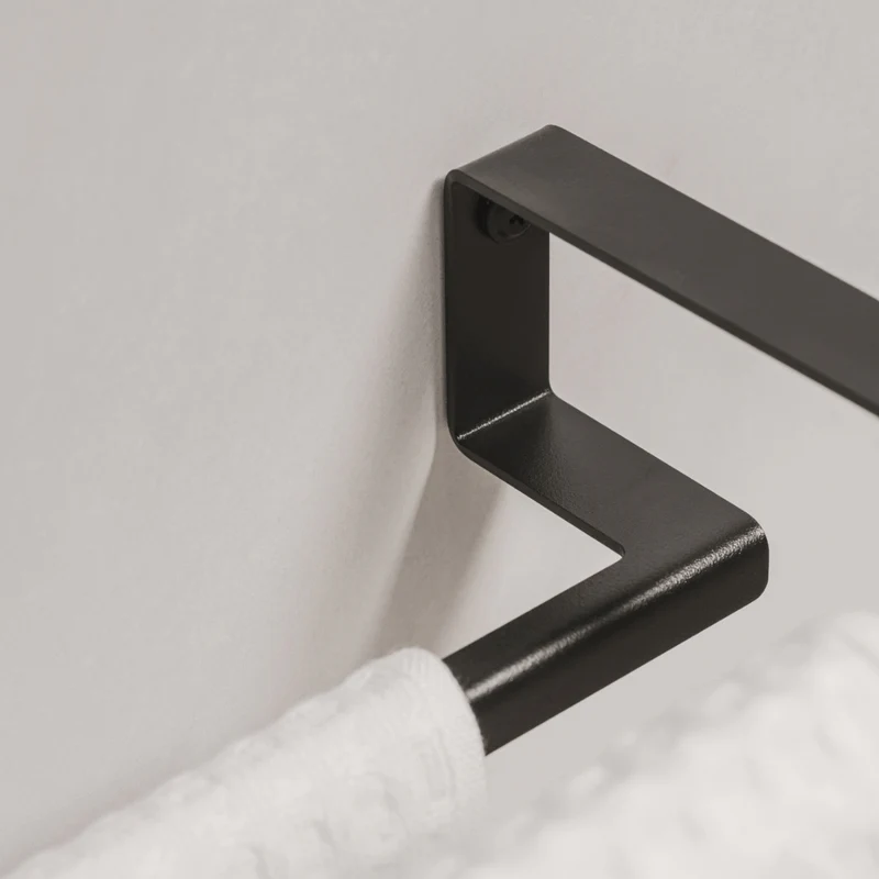 Kovový držiak na uteráky Tallinn dvojitý pieskovo šedý - Veľkosť: M