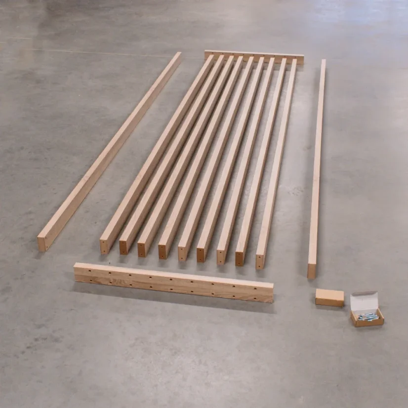 Lamelová dělící stěna, kompletní sada, výška a šířka dle výběru, dub Sonoma