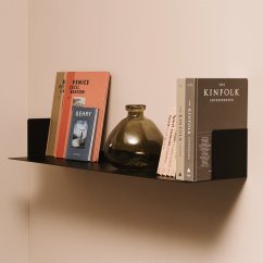 Nástenná kovová polica Firenze čierna