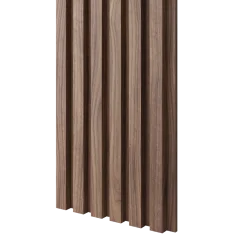 Akustický panel, podklad MDF deska, úzká lamela, celý panel - dýha Americký ořech, 30x275 cm