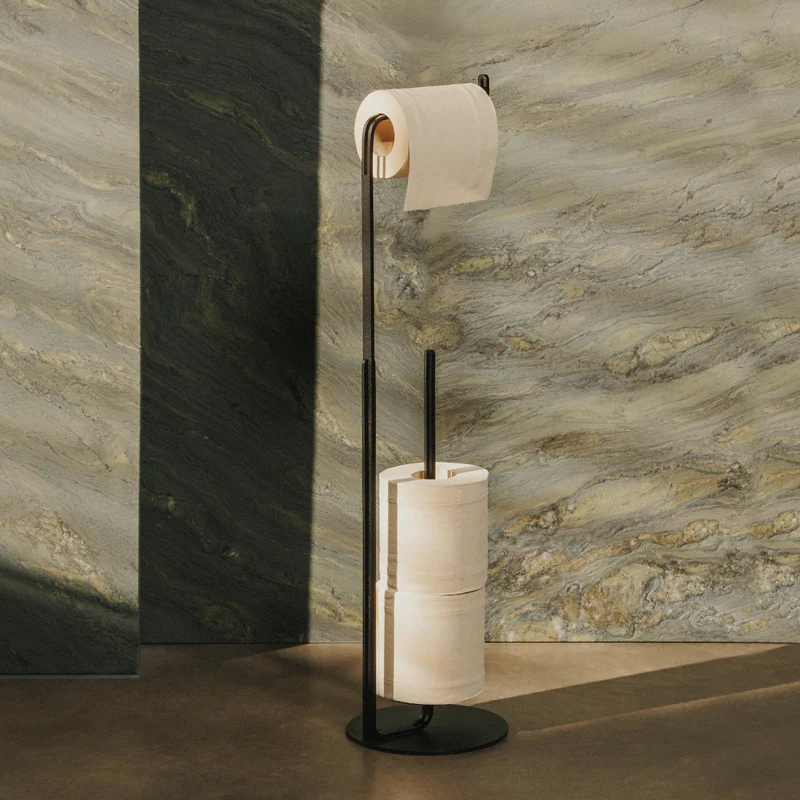 Kovový samostatne stojaci držiak na toaletný papier Malaga - Farba: Oxidovaná červená