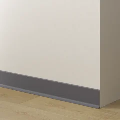 Soklová podlahová lišta, hliníková, grafit, 2,75 m