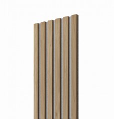 Akustický panel, Dub Natura, šedý filc, 30x275 cm