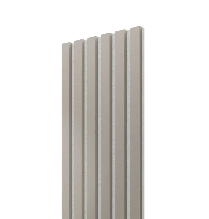 Akustický panel, Pískově béžová, šedý filc, 30x275 cm