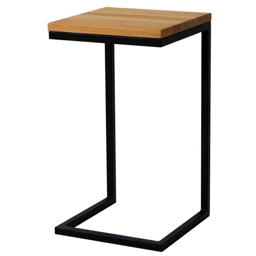 Odkládací stolek Dimo s masivní dubovou deskou