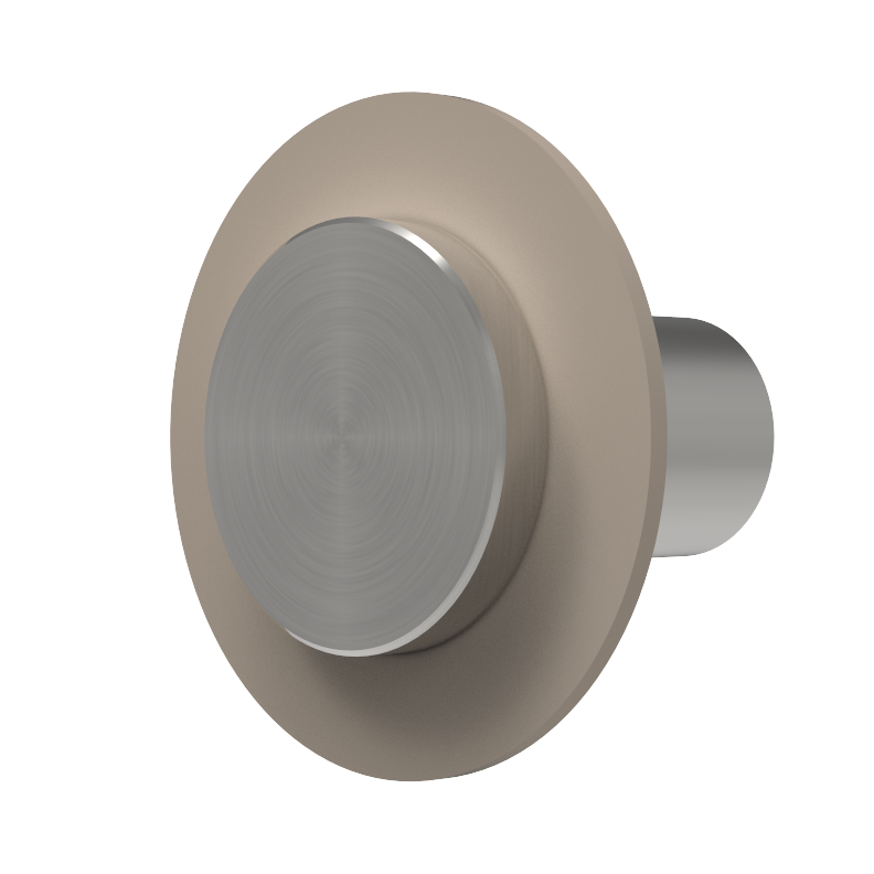 Designový kovový háček na oblečení Split - Barva: Pískově šedá, Velikost: M, Základna: Nerezová ocel