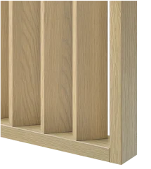 Lamelová dělící stěna, kompletní sada, výška, šířka a odstín dle výběru, lamely natočené o 45°