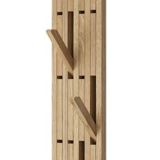 Lamelový věšákový panel Branché, dubová dýha, 28,5 x 275 cm