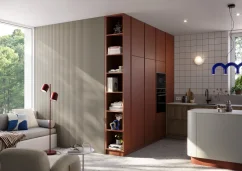 Designový panel s mikrolamelami, tvar Vag, pískově béžová, 12x275 cm