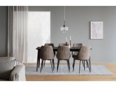 Hnědá látková jídelní židle ROWICO SIERRA