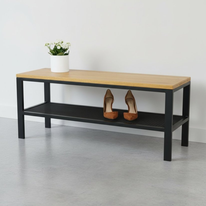 Botník Roland s masivní dubovou deskou