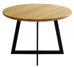 Kulatý jídelní stůl Rondo II s masivní dubovou deskou