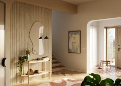 Designový panel s mikrolamelami, tvar Vik, dub Evropský, 12x275 cm