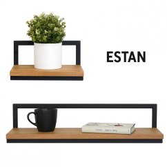 Kovová konstrukce nástěnné police Estan 600 mm