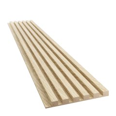 Akustický panel, podklad MDF deska, úzká lamela, celý panel - Evropský dub, 30x275 cm
