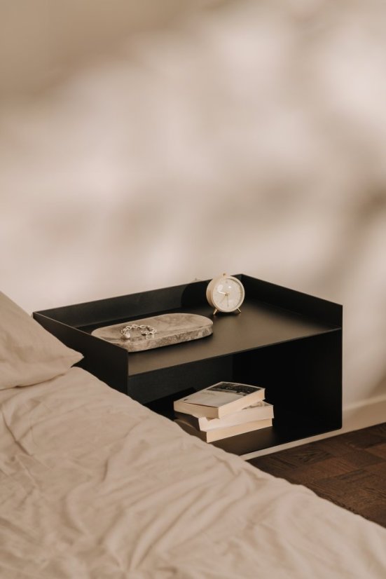 Hliníkový odkladací stolík Oslo - Farba: Čierna