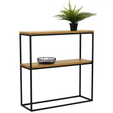 Regál Star s masívnymi dubovými doskami