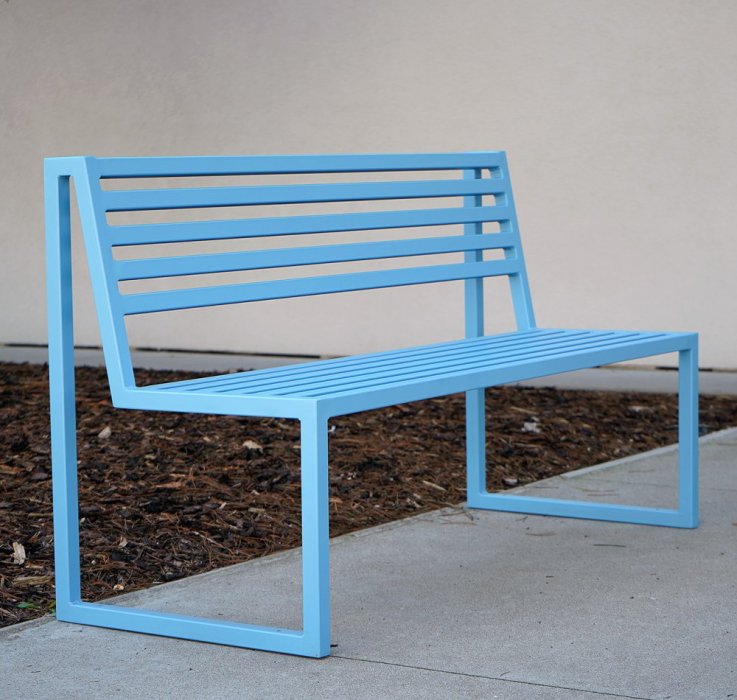 Záhradná lavica Titus pastelová modrá