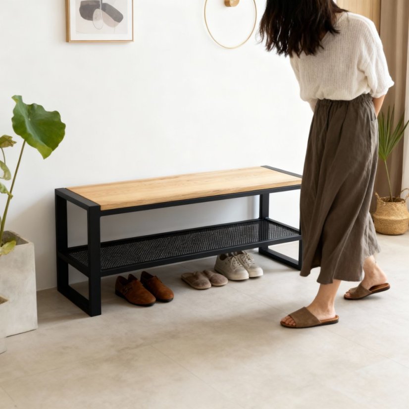 Botník Marino s masívnou dubovou doskou