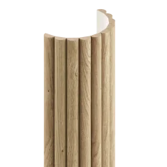 Obkladový panel na látce pro zakřivené stěny, 30 x 275 cm, dubová dýha, tvar Vag