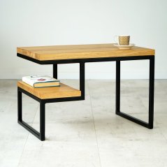 Odkládací stolek Rebus s dubovým masivem