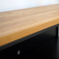 TV stolek West s masivní dubovou deskou