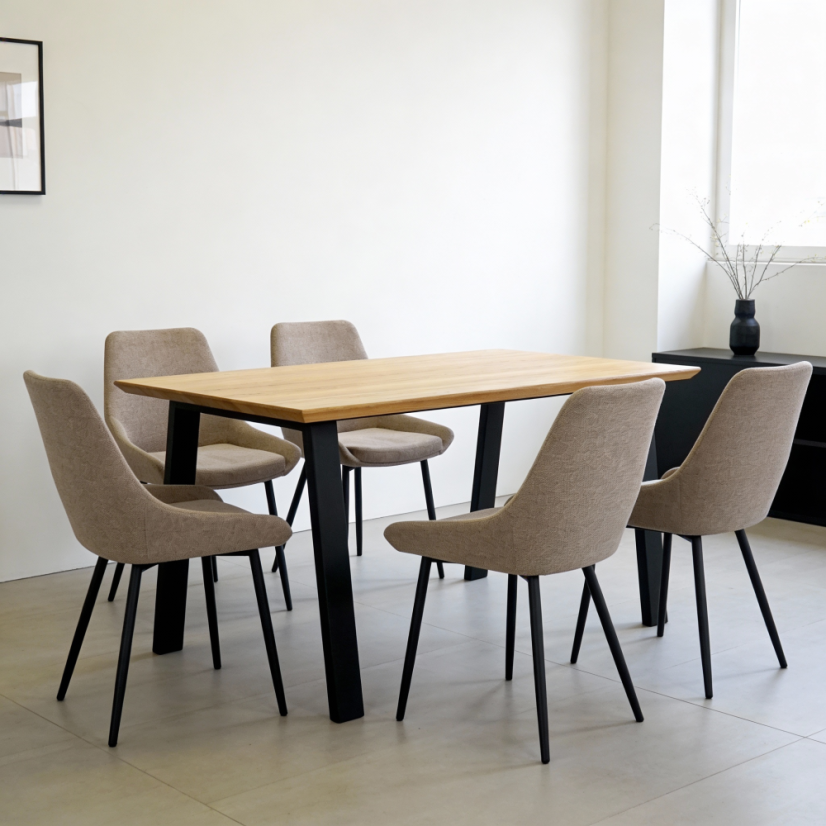 Jídelní stůl s masivní dubovou deskou Modena