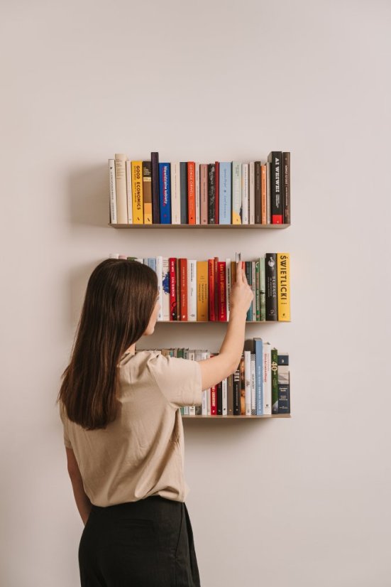 Nástěnná kovová police Firenze pískově šedá