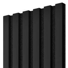 Akustický panel, Černý mat, černý filc, 30x275 cm