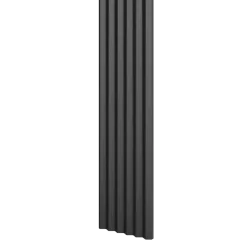 Designový panel s mikrolamelami, tvar Top, černý mat, 12x275 cm