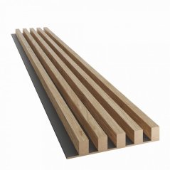 Akustický panel, podklad MDF deska, široká lamela, dub Natura, 30x275 cm