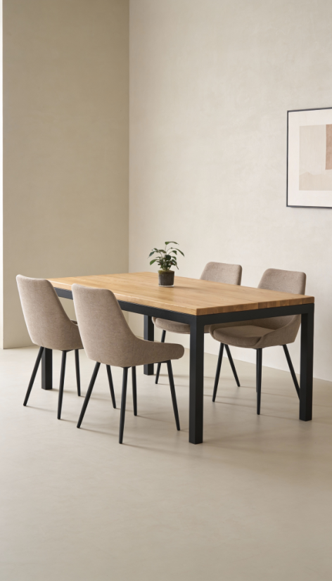 Jídelní stůl s masivní dubovou deskou Klasik - Rozměry stolové desky: 1600 x 900 mm