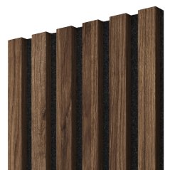 Akustický panel, Ořech, černý filc, 30x275 cm