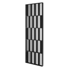 Lamelová dělící stěna Japandi, kompletní sada, výška a šířka dle výběru, černý mat