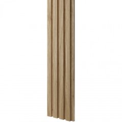 Designový obkladový panel s lamelami MINI, dub Natura, 12,3 x 275 cm