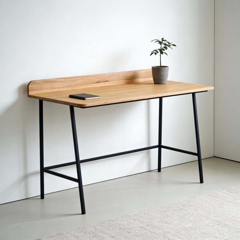 Písací stôl Easy s masívnou dubovou doskou