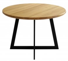 Kulatý jídelní stůl Rondo II s masivní dubovou deskou