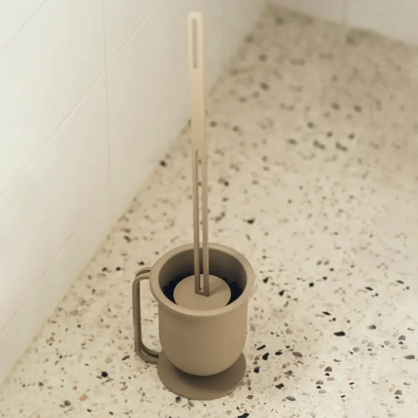 Kovový držiak so štetkou Lund - Farba: Pieskovo šedá