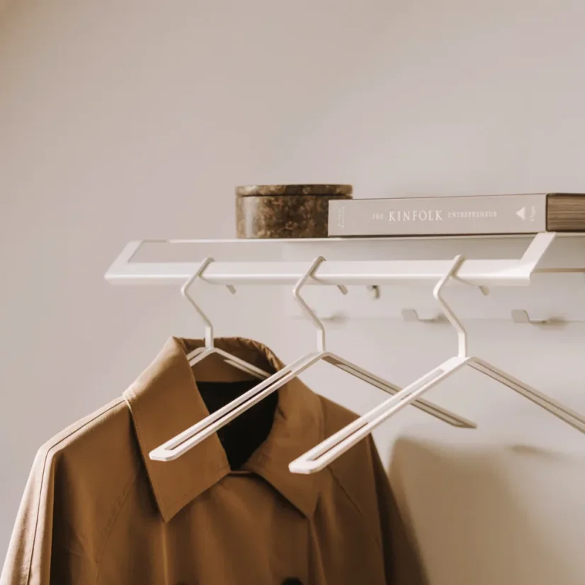 Kovové designové ramínko Gent - sada 3 ks - Barva: Černá