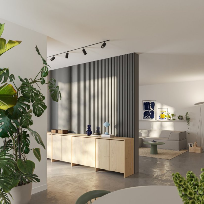 Lamela úzká, 3x1,8x275 cm, grafit